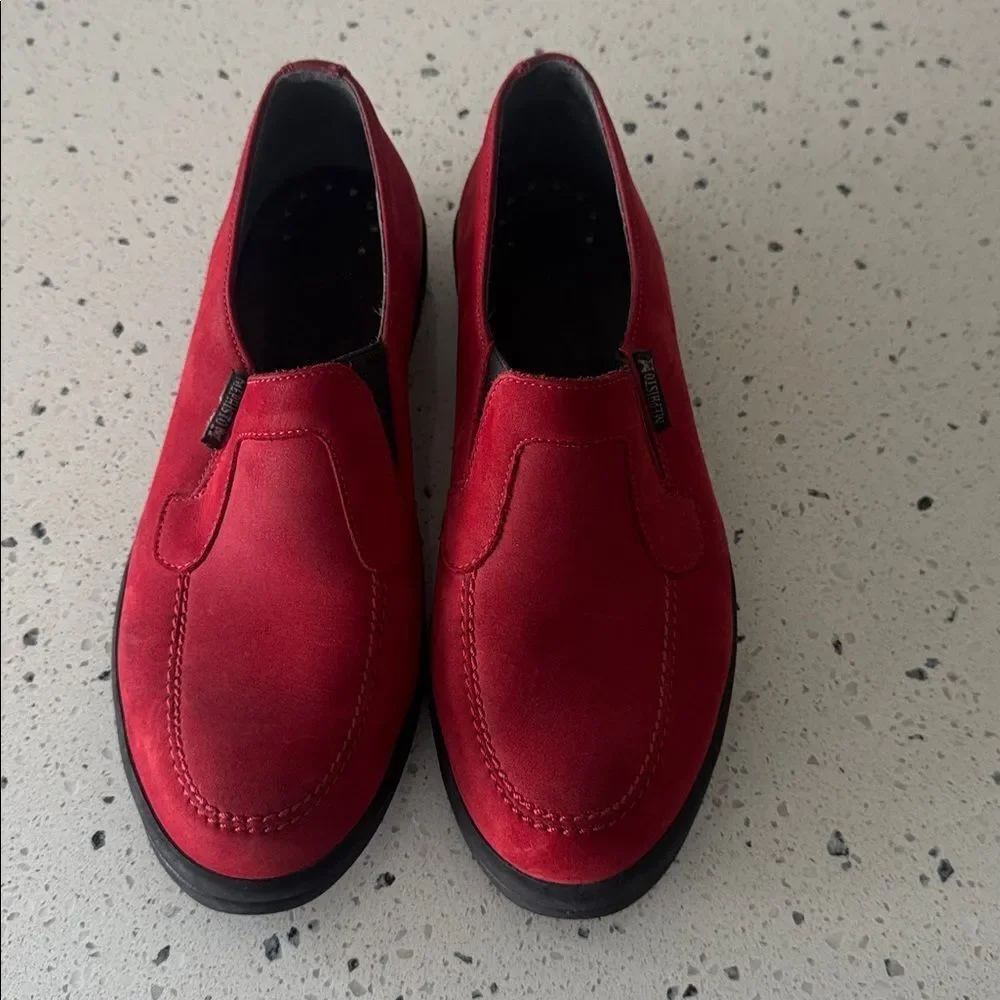 Mephisto Women’s Cool Air Breathable Red Suede Leather Loafers Slip-On Size 7.5 - Picture 2 of 14